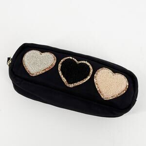 Stoney Clover Small Black Heart Zipper Pouch